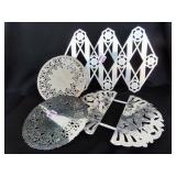 4 SILVER PLATE TRIVETS