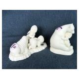 2 SNOW BABIES FIGURINES