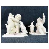 2 SNOW BAY FIGURINES