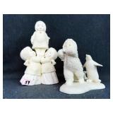 2 SNOW BABY FIGURINES