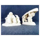 2 SNOW BABY FIGURINES