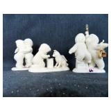 3 SNOW BABY FIGURINES