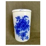 FLOW BLUE COVERED JAR