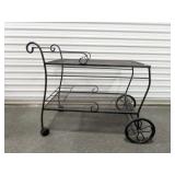 WROUGHT IRON TEA CART