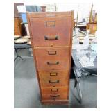 OAK 4 DRAWER FILE CABINET