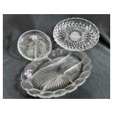 3 PCS OF PATTERN GLASS