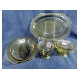 4 PCS DEPRESSION GLASS