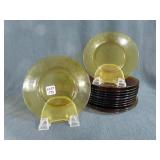 13 AMBER SALAD PLATES