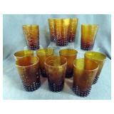 12 AMBER TUMBLERS