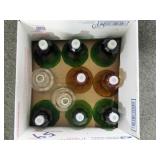 10 COLORED GLASS CANDLE GLOBES