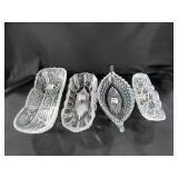 4 PCS OF PATTERN GLASS