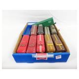 9 MARX LINE METAL TRAIN CARS, 1 PLASTIC MARX TRAIN