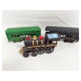 CAST IRON TRAIN ENGINE AND CAST IRON PASSENGER