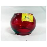 RED RAILROAD LANTERN GLOBE
