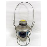 "927" RAILROAD LANTERN WITH BLUE GLOBE