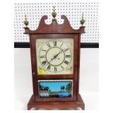 ELI TERRY PILLAR AND SCROLL TYPE SHELF CLOCK WITH