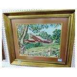 NEEDLEPOINT FARM BARN BY EAL 