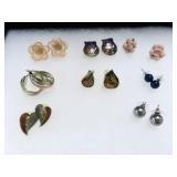 8 PAIR PIERCED EARRINGS