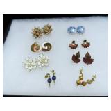 8 PAIR OF PIERCED EARRINGS