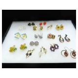16  PAIR PIERCED EARRINGS