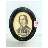 OVAL FRAMED SCRIMSHAW