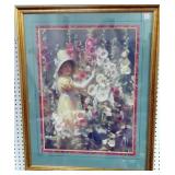 CHILD AND FLOWER PRINT