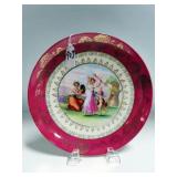 HAND PAINTE PLATE W/CUPID