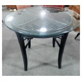 RATTAN GLASSTOP TABLE