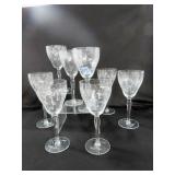 ETCHED STEMWARE SET OF 8