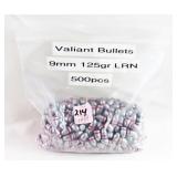 500 VALIANT BULLETS FOR RELOADING 9 MM