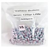 500 VALIANT BULLETS FOR RELOADING 9 MM