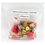 25 ROUNDS WINCHESTER 00 BUCKSHOT - 12 GA.