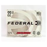 325 ROUNDS FEDERAL .22 LR AUTO MATCH AMMO