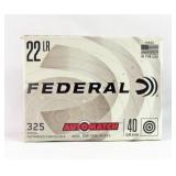 325 ROUNDS FEDERAL .22 LR AUTO MATCH AMMO