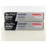 15 ROUNDS 12 GA. 00 BUCKSHOT - FED. AND REM.