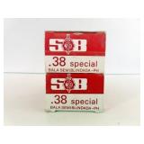 100 ROUNDS SB .38 SPL AMMUNITION
