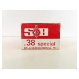 50 ROUNDS SB .38 SPL AMMUNITION