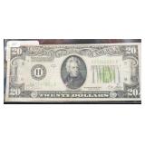 SERIES 1928-B LIGHT GREEN SEAL $20 BILL