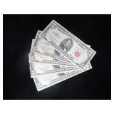 5 RED SEAL $5 BILLS