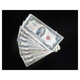 10 RED SEAL $2 BILLS