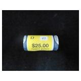 ROLL OF 25 UNC 2000-D SACAGAWEA DOLLARS