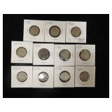 11 DIFFERENT DATE BUFFALO NICKELS