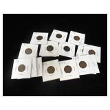 19 DIFFERENT DATE INDIAN HEAD PENNIES