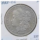 1883-CC MORGAN SILVER DOLLAR
