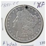 1891-CC MORGAN SILVER DOLLAR