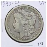 1890-CC MORGAN SILVER DOLLAR