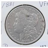 1881 MORGAN SILVER DOLLAR