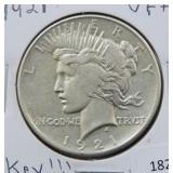 1921 PEACE SILVER DOLLAR