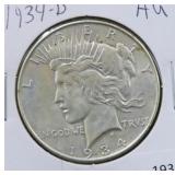 1934-D PEACE SILVER DOLLAR