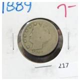 1889 LIBERTY "V" NICKEL